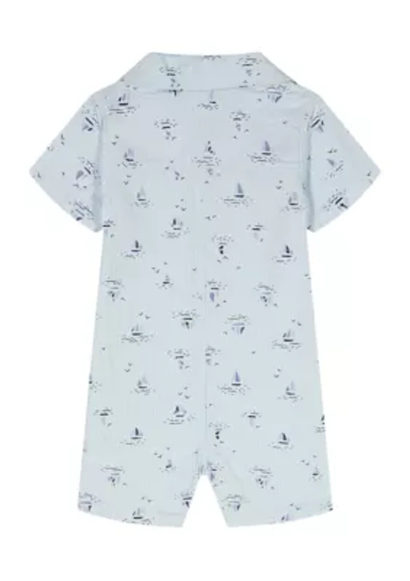 Baby Boys Woven Romper
