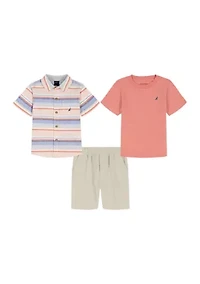Baby Boys Woven T-Shirt Shorts Set