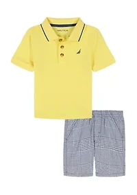 Toddler Boys 2 Piece Polo Set