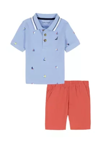 Baby Boys Polo Shirt and Shorts Set