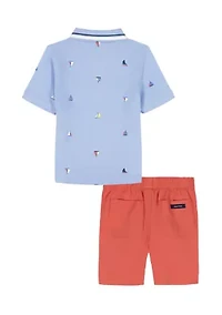 Baby Boys Polo Shirt and Shorts Set