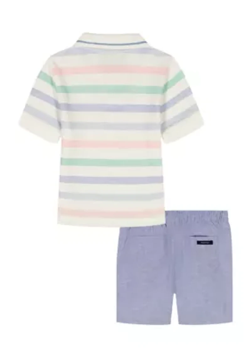Toddler Boys 2 Piece Polo Set