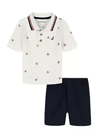 Toddler Boys Polo and Shorts Set