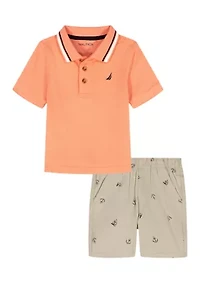 Baby Boys Polo Shirt and Shorts Set