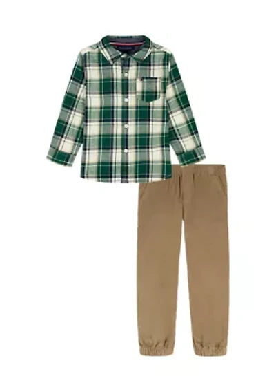 Boys 4-7 Printed Shirt and Pant Set