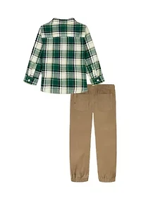 Boys 4-7 Printed Shirt and Pant Set