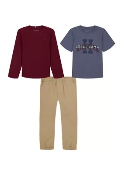 Toddler Boys 3-Piece Thermal, T-Shirt and Joggers Set