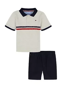 Toddler Boys Polo Shirt and Shorts Set