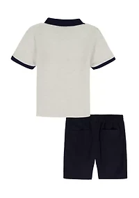Toddler Boys Polo Shirt and Shorts Set