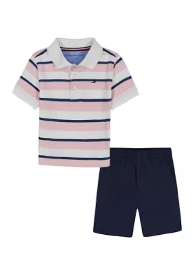 Toddler Boys Polo Shirt and Shorts Set