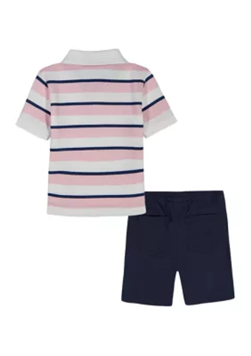Toddler Boys Polo Shirt and Shorts Set