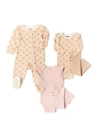 Baby Girls Ruffle Printed Bodysuits - 2-Pack