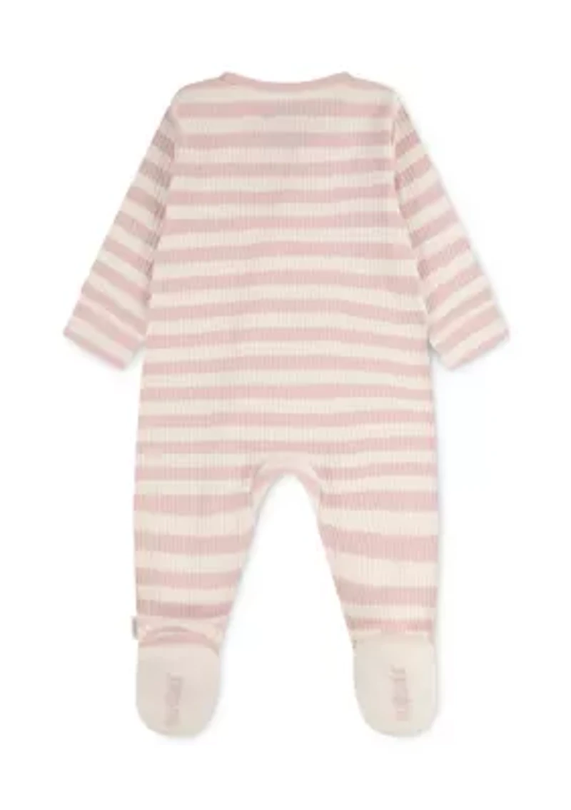 Baby Girls Striped Footie