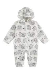 Baby Boys Elephant Footless Coverall