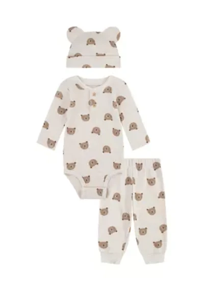 Baby Boys 3-Piece Bodysuit Pant Set