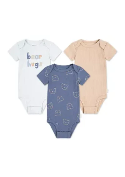 Baby Boys Printed Bodysuits - 3-Pack