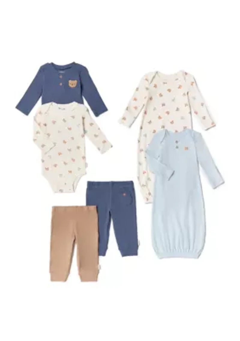 Baby Boys Long Sleeve RIbbed Bodysuits - 2-Pack