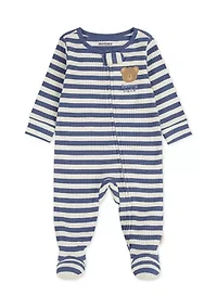 Baby Boys Striped Footie