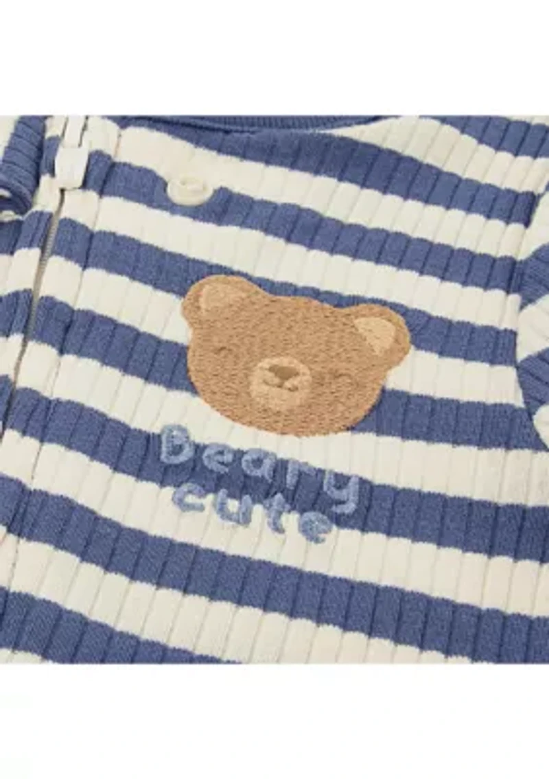 Baby Boys Striped Footie