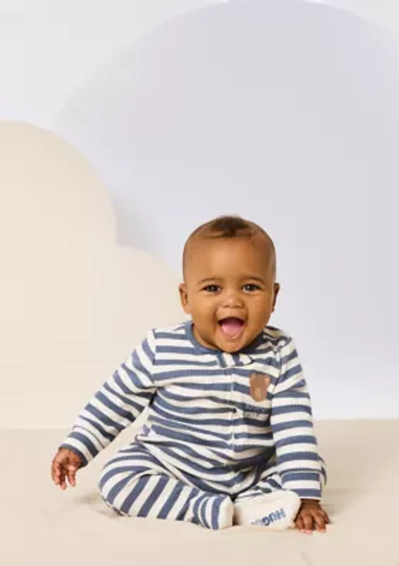 Baby Boys Striped Footie