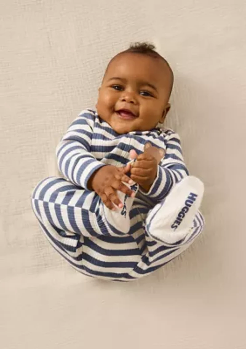 Baby Boys Striped Footie