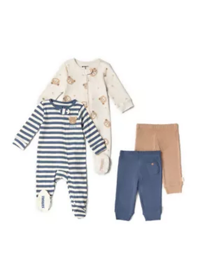 Baby Boys Striped Footie