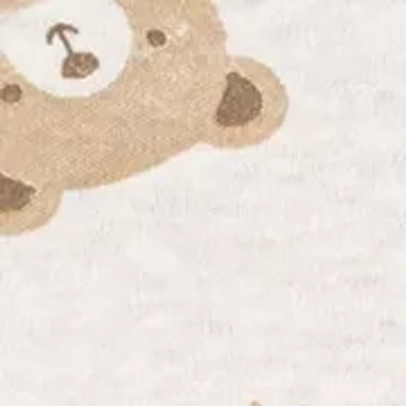 Baby Boys Bear Printed Footed Coverall