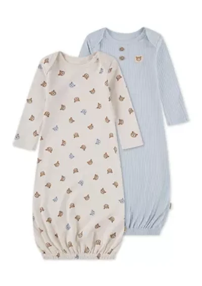 Baby Boys Printed Gowns - 2-Pack