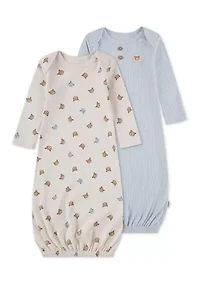 Baby Boys Printed Gowns - 2-Pack
