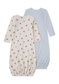 Baby Boys Printed Gowns - 2-Pack