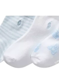 Baby Boys Essential Tossed Bear Socks - 3 Pack