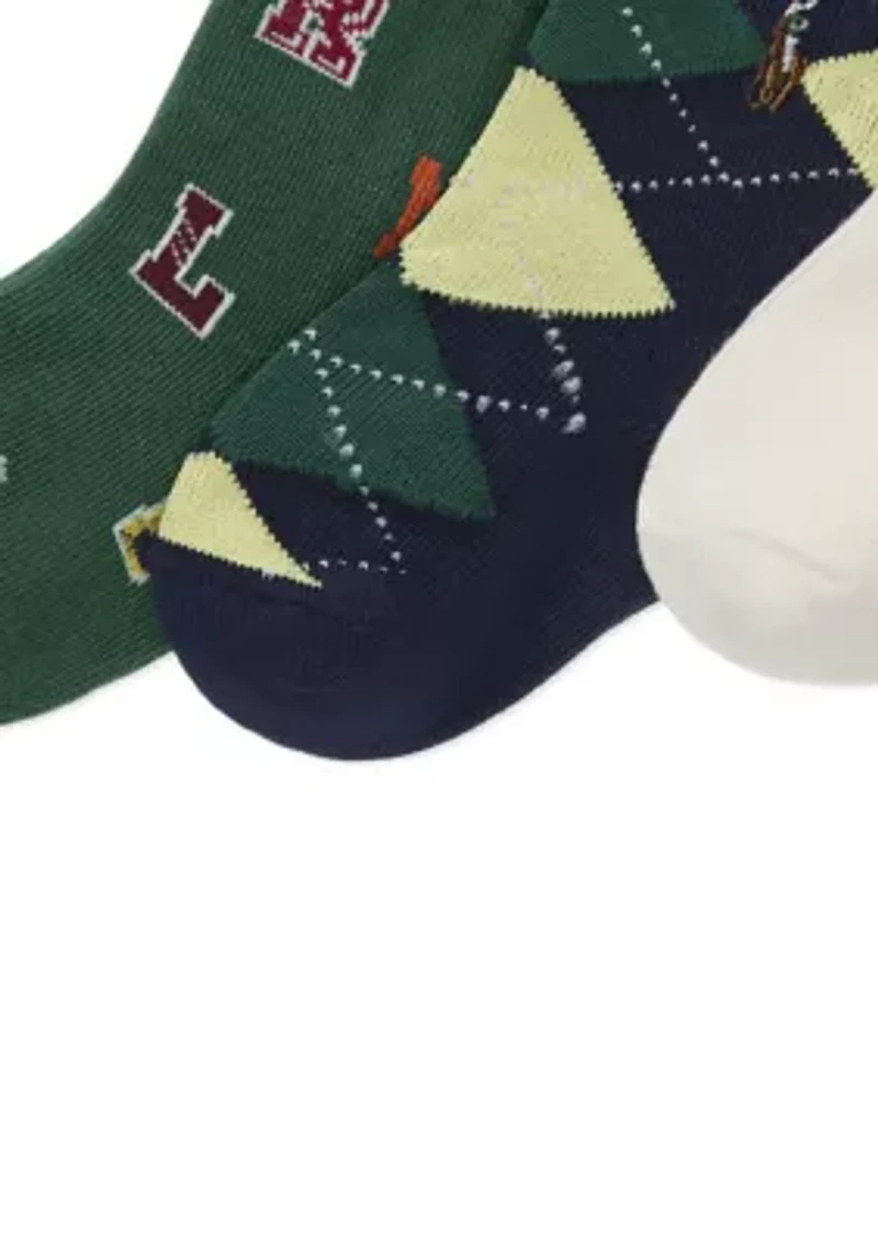 Baby Boys Bear Socks - 3 Pack