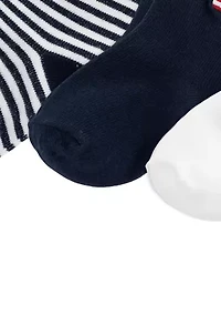 Baby Boys Americana Bear 3 Pack Socks