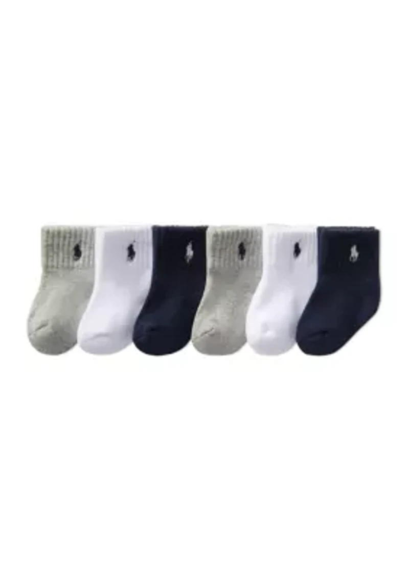 Baby Boys Sport Quarter Sock - 6 Pack