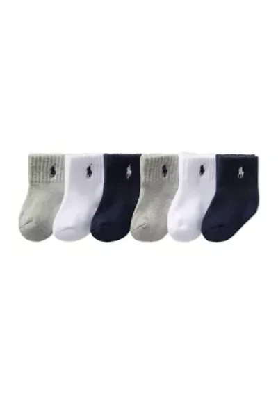 Baby Boys Sport Quarter Sock - 6 Pack