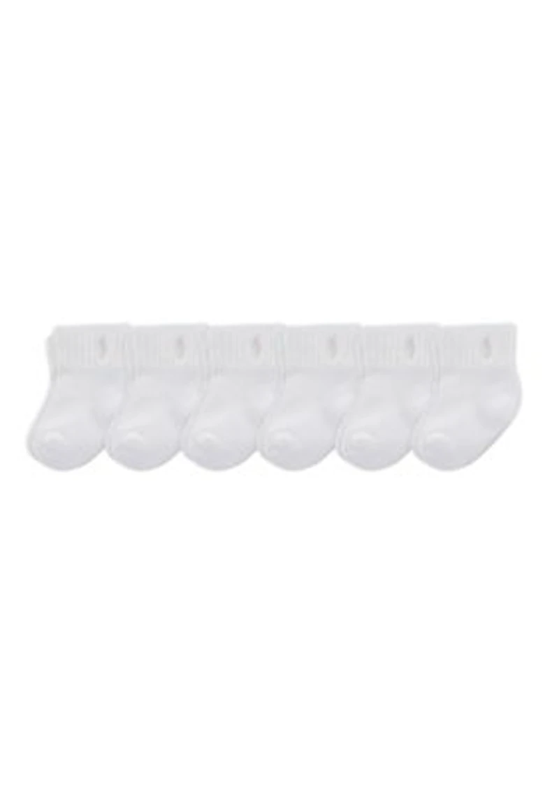 Baby Girls Sport Quarter Socks - 6 Pack