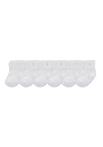 Baby Girls Sport Quarter Socks - 6 Pack