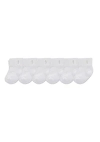Baby Girls Sport Quarter Socks - 6 Pack