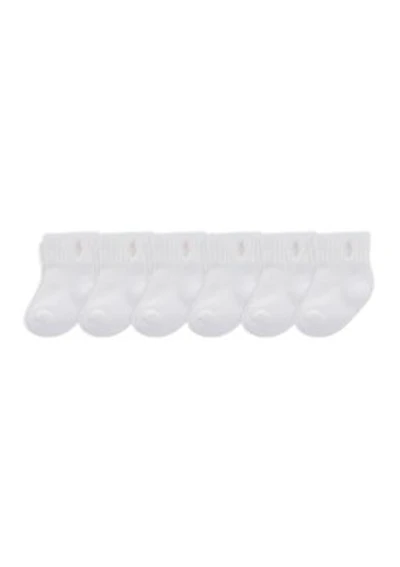 Polo Baby Girls Sports Quarter Socks - 6 Pack