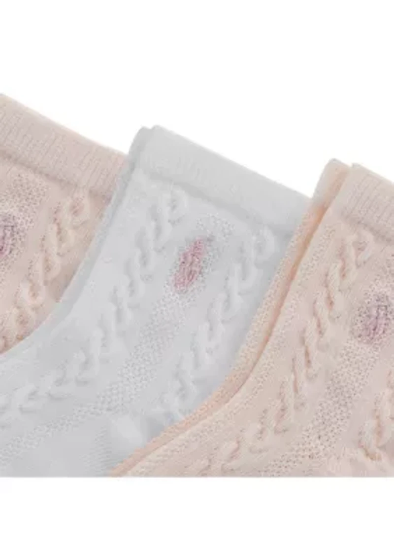 Polo Baby Cable Texture Socks - 3 Pack