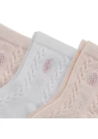 Polo Baby Cable Texture Socks - 3 Pack