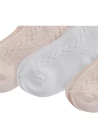 Polo Baby Cable Texture Socks - 3 Pack