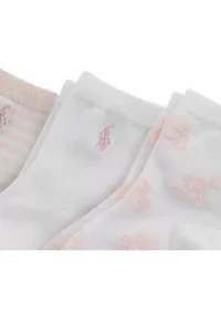 Baby Girls Tossed Bear Socks - 3 Pack