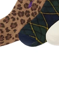 Baby Girls Bear Socks - 3 Pack