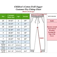 Jump start Boy's Slim Fitting Cotton Stretch Classic Twill Joggers
