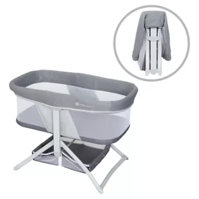 Quick-Fold 2-In-1 Rocking Bassinet - Shadow Stone Gray
