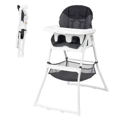 Flat Fold High Chair - Stellar Black