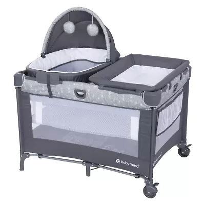 Nursery Den Playard with Snooze Pod & Flip Over Changer - Diamond Sage