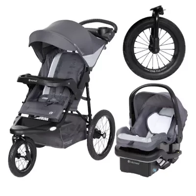 Expedition® Zero Flat Jogger Travel System with LED Lights - Dash Grey