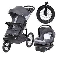 Expedition® Zero Flat Jogger Travel System with LED Lights - Dash Grey